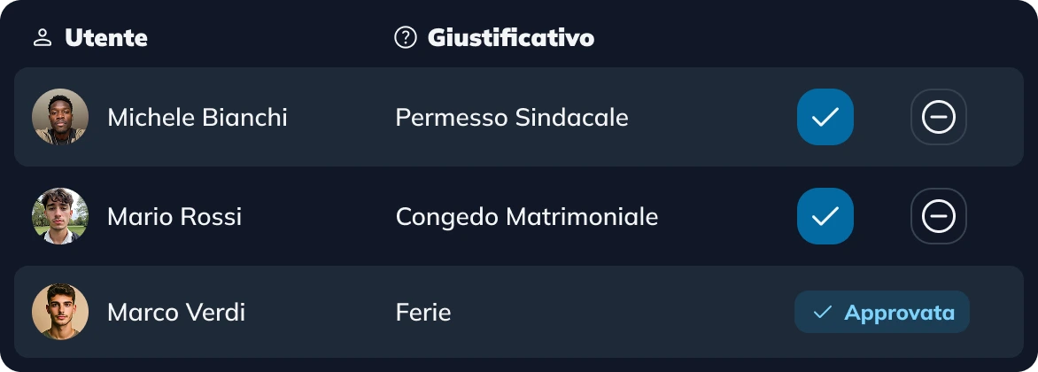 Gestione Ferie e Permessi Dark